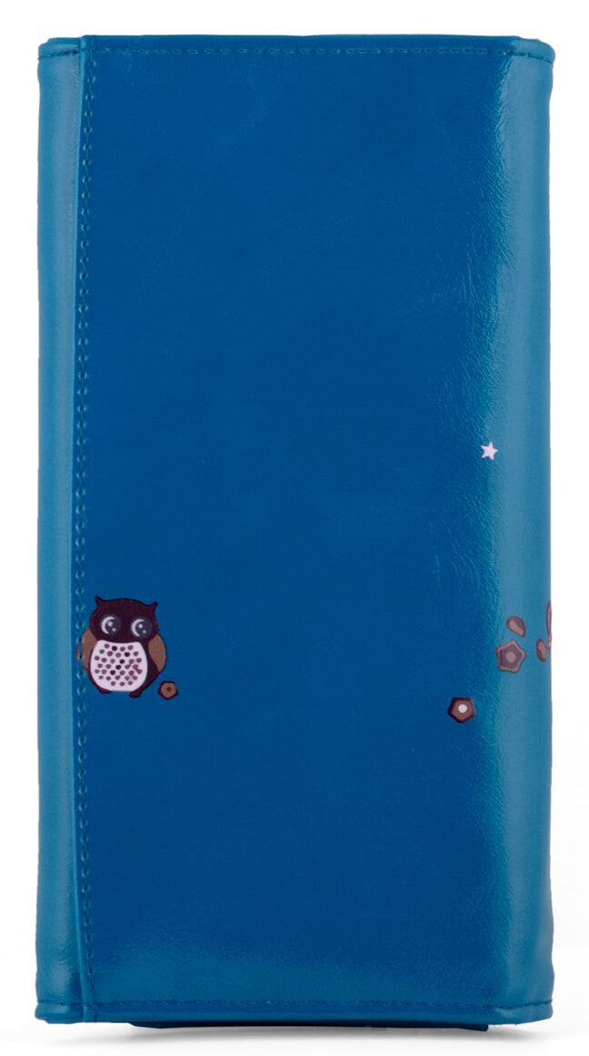 Kukubird Large Purse 2 owl's love - Blue - Kukubird_UK