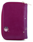 Kukubird Medium Purse 2 owl's love - Purple - Kukubird_UK