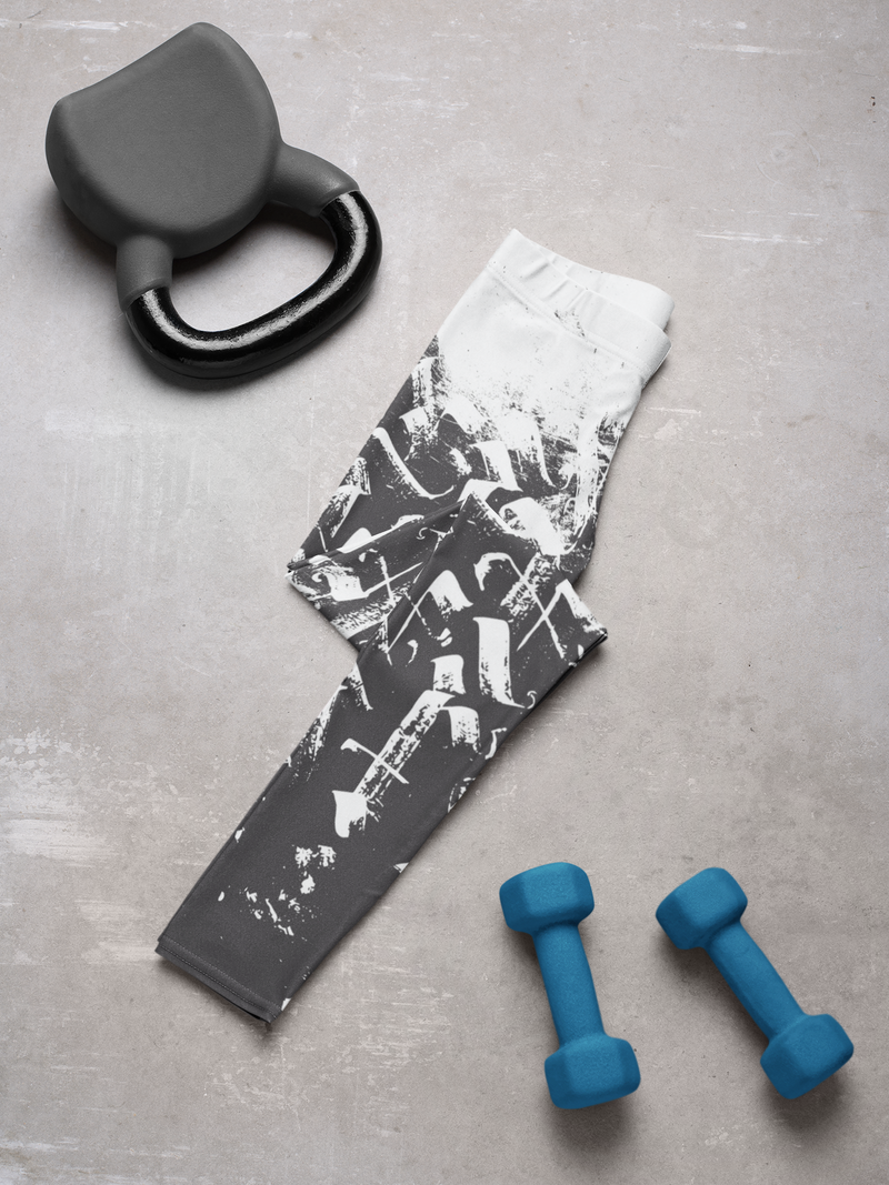 Curve Leggings (14-18 UK Size) - Graffiti Gradient