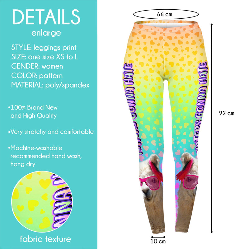 Regular Leggings (8-12 UK Size) - Llama Haters - Kukubird_UK