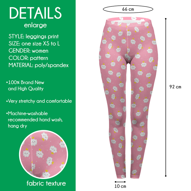 Regular Leggings (8-12 UK Size) - Princess Cloud - Kukubird_UK