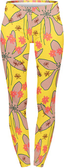 Regular Leggings (8-12 UK Size) - Florals Large Flowers - Kukubird-UK