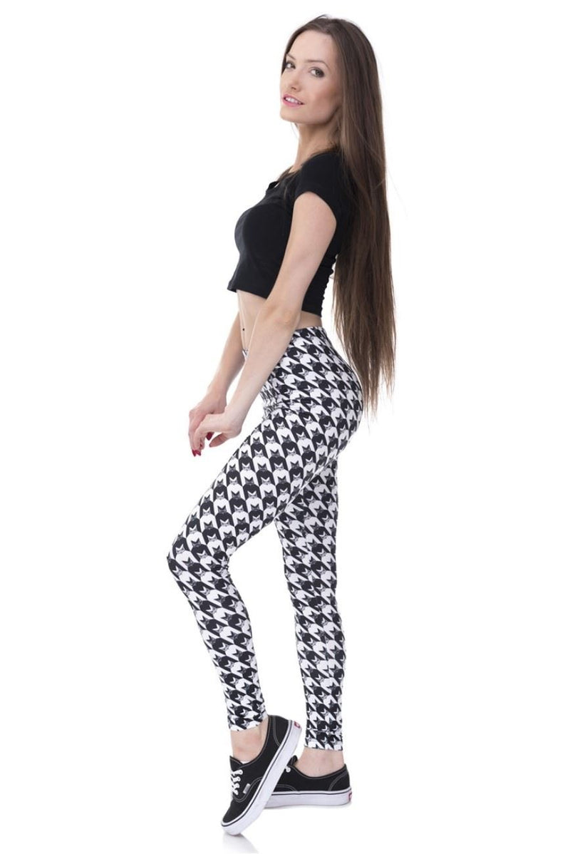 Regular Leggings (8-12 UK Size) - Cheerful Check Owl