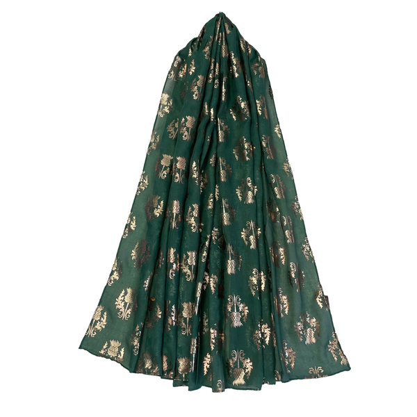 Golden Scottish Thistle Foiled Scarf