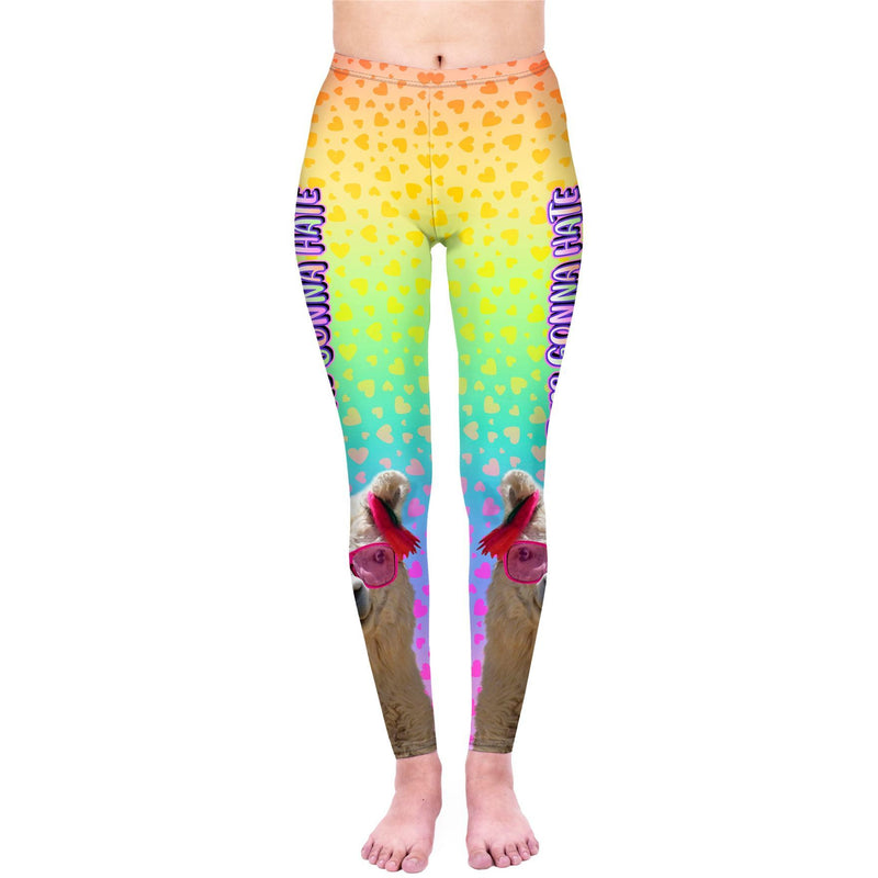 Regular Leggings (8-12 UK Size) - Llama Haters - Kukubird_UK