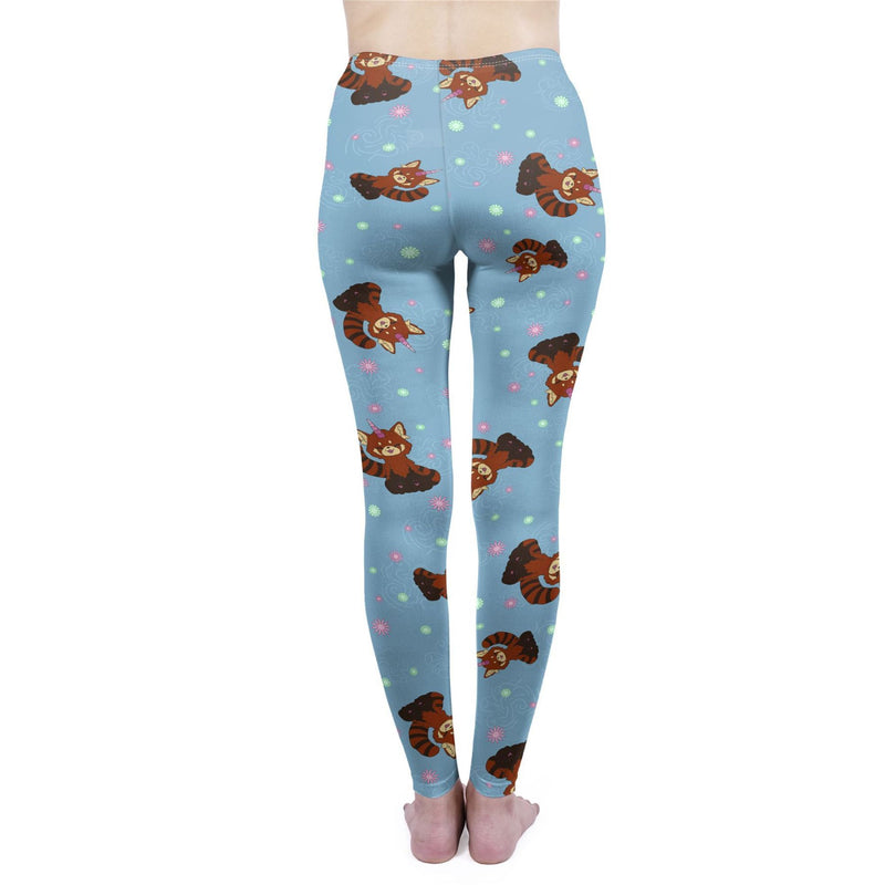 Regular Leggings (8-12 UK Size) - Red Pandacorn - Kukubird_UK