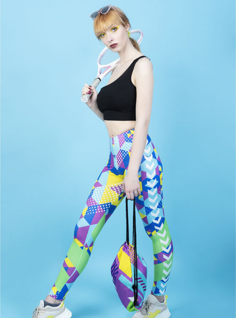 Regular Leggings (8-12 UK Size) - Geo Cubic - Kukubird-UK