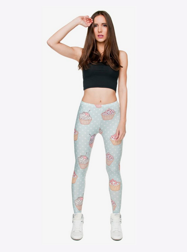 Regular Leggings (8-12 UK Size) - Muffin Dots - Kukubird-UK