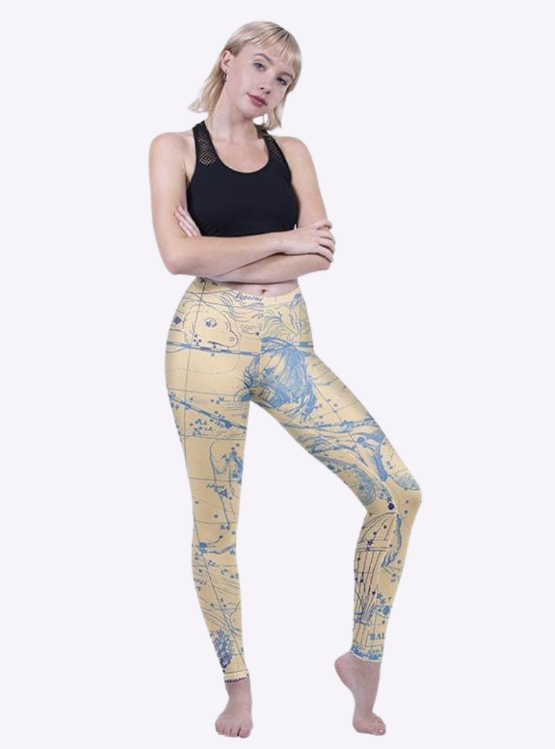 Regular Leggings (8-12 UK Size) - Aquarius - Kukubird-UK