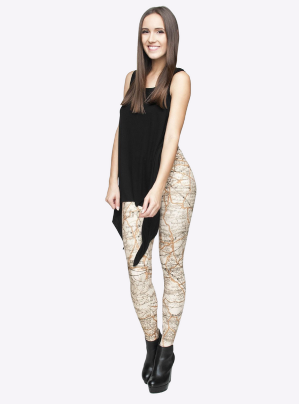 Regular Leggings (8-12 UK Size) - London - Kukubird-UK