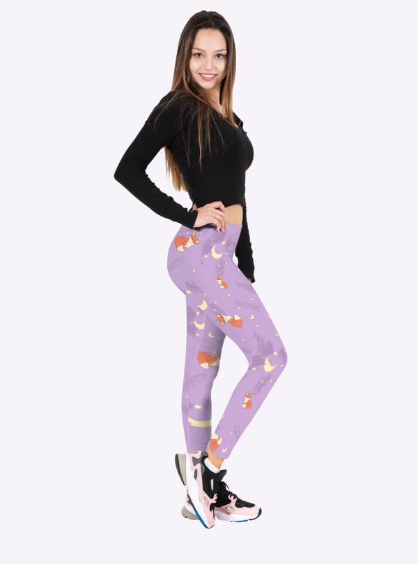 Regular Leggings (8-12 UK Size) - Foxicorn - Kukubird-UK