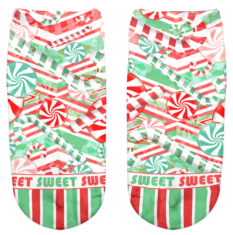 Ankle Socks - Crazy Candy Canes