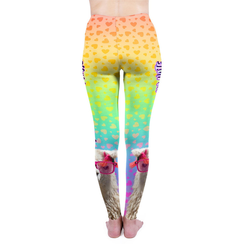 Regular Leggings (8-12 UK Size) - Llama Haters - Kukubird_UK