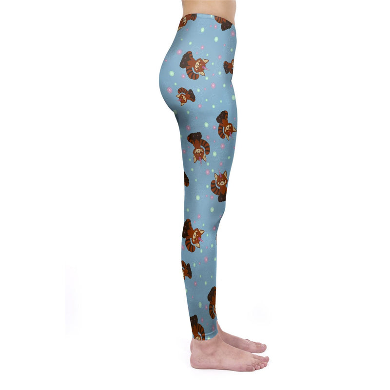 Regular Leggings (8-12 UK Size) - Red Pandacorn - Kukubird_UK