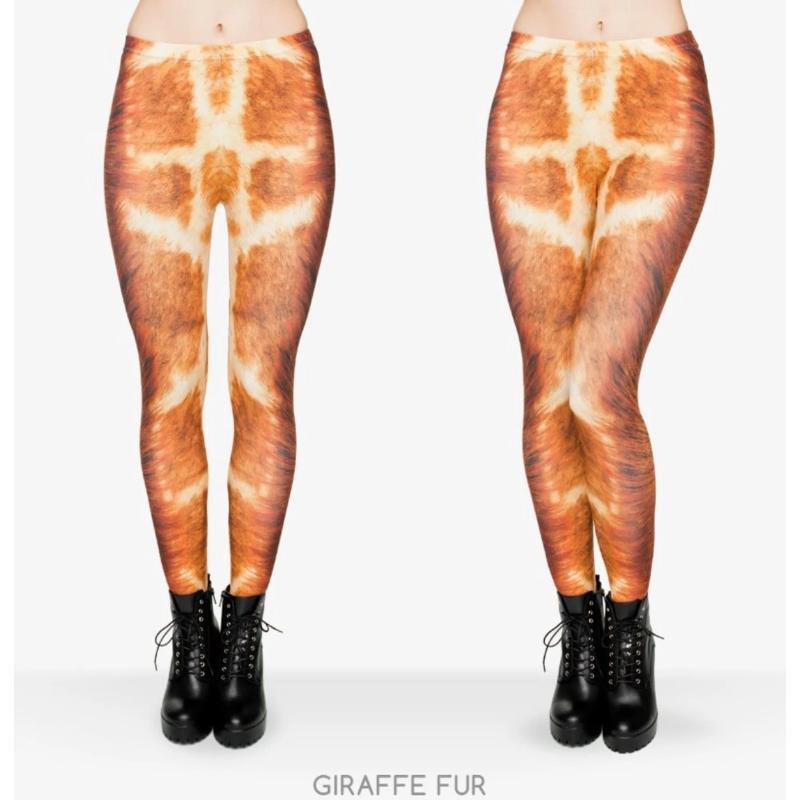 Regular Leggings (8-12 UK Size) - Giraffe Fur - Kukubird-UK