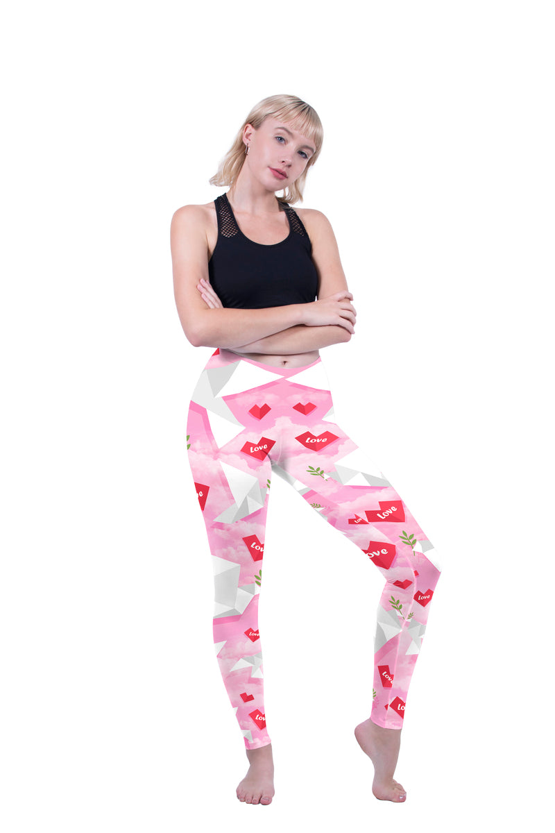 Regular Leggings (8-12 UK Size) - Origami Love Doves - Kukubird_UK