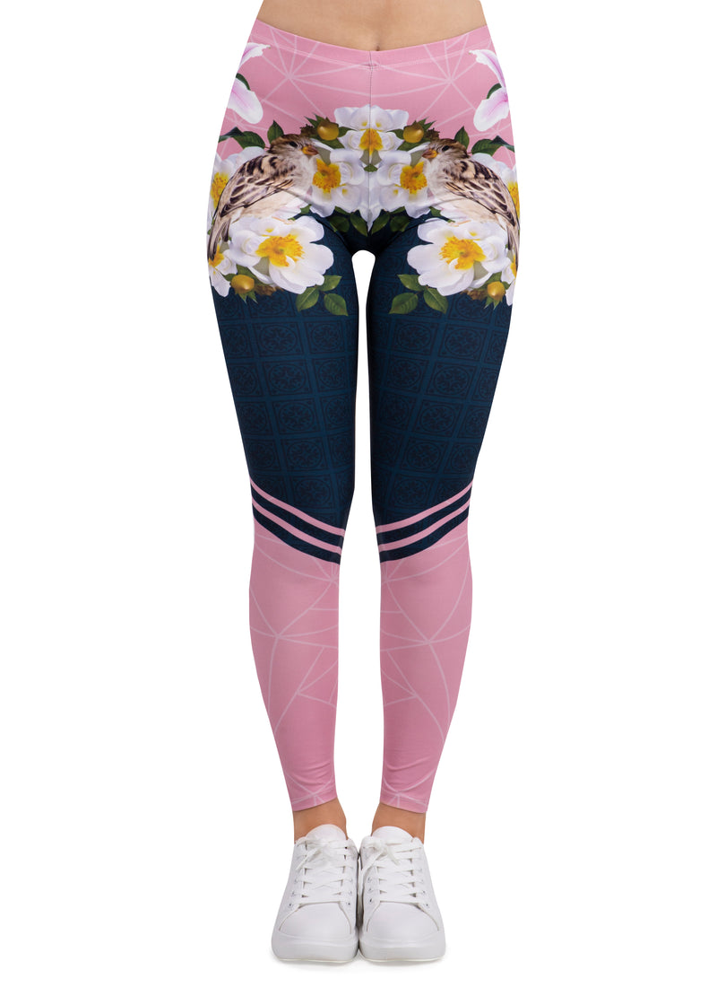 Regular Leggings (8-12 UK Size) - Spring in Bloom - Kukubird-UK