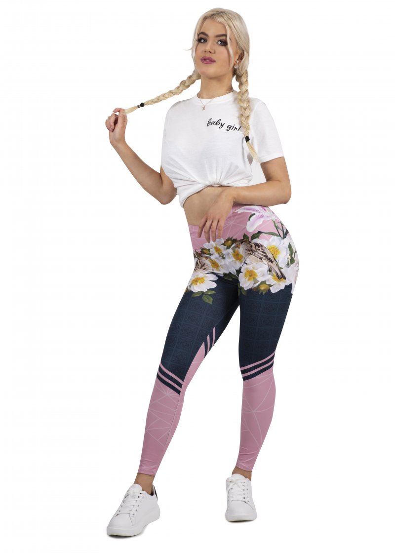 Regular Leggings (8-12 UK Size) - Spring in Bloom - Kukubird-UK