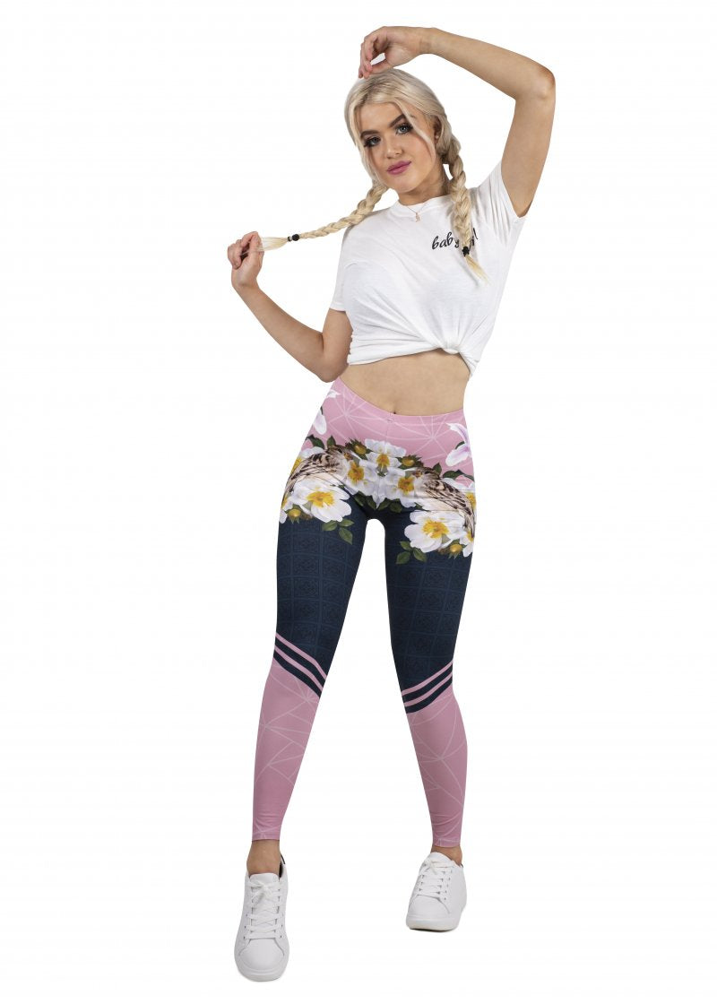 Regular Leggings (8-12 UK Size) - Spring in Bloom - Kukubird-UK