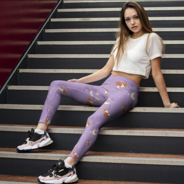 Regular Leggings (8-12 UK Size) - Foxicorn - Kukubird_UK