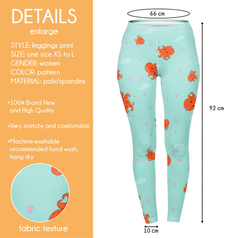 Regular Leggings (8-12 UK Size) - Octocorn - Kukubird_UK