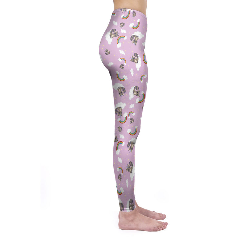 Regular Leggings (8-12 UK Size) - Raccoonicorn - Kukubird_UK