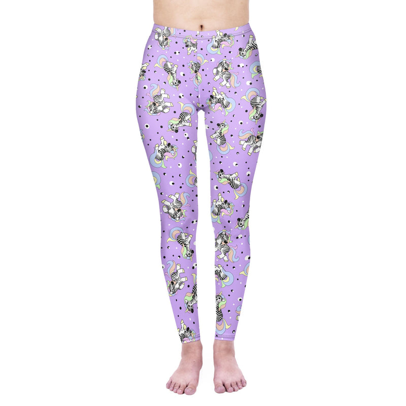 Regular Leggings (8-12 UK Size) - Zebracorn - Kukubird_UK