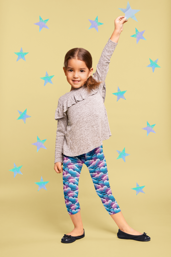 Children's Leggings - Midnight Clouds