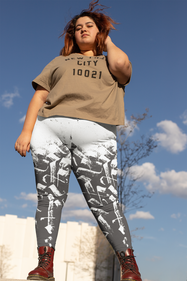 Curve Leggings (14-18 UK Size) - Graffiti Gradient