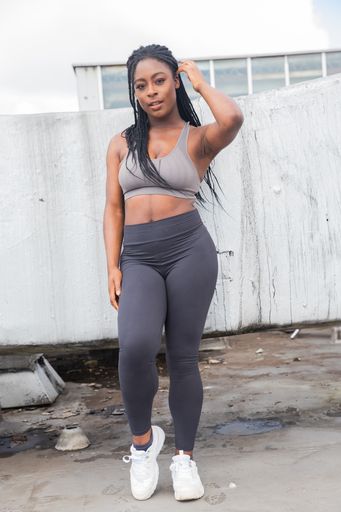 The Dark Grey Basic's High Waist Leggings - Kukubird_UK