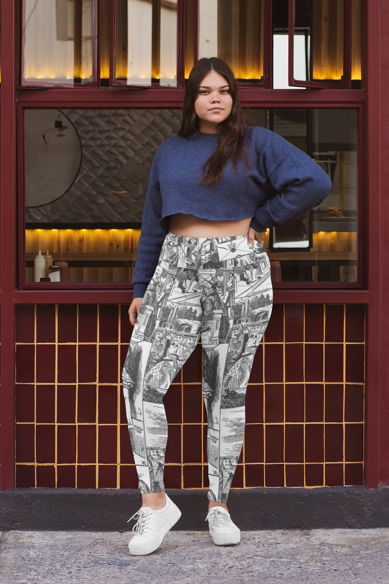 High Waist Legging (10-16 UK Size) - Through The Looking Glass